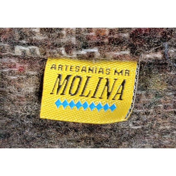 Molina Indian Drawin Southwestern Aztec Zip Up Fleece/Felted Jacket Vintage - Picture 7 of 12